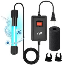 7W Water Clarifying Light for Aquarium 7-Watt Aquarium Light with 9.84 ft C...