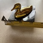 Antique Duck statue brass? on Italian G.D.Carrara Marble Base Paper Weight? — photo 2