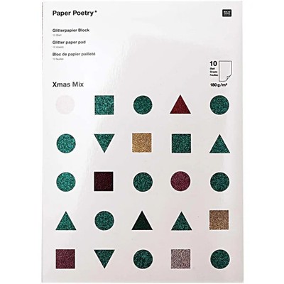 GLITTERPAPIERBLOCK, XMAS MIX Deutsch 2018 Rico Design GmbH & Co.KG