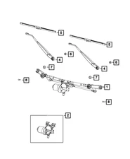 Genuine Mopar Front Wiper Arm 68382427AC