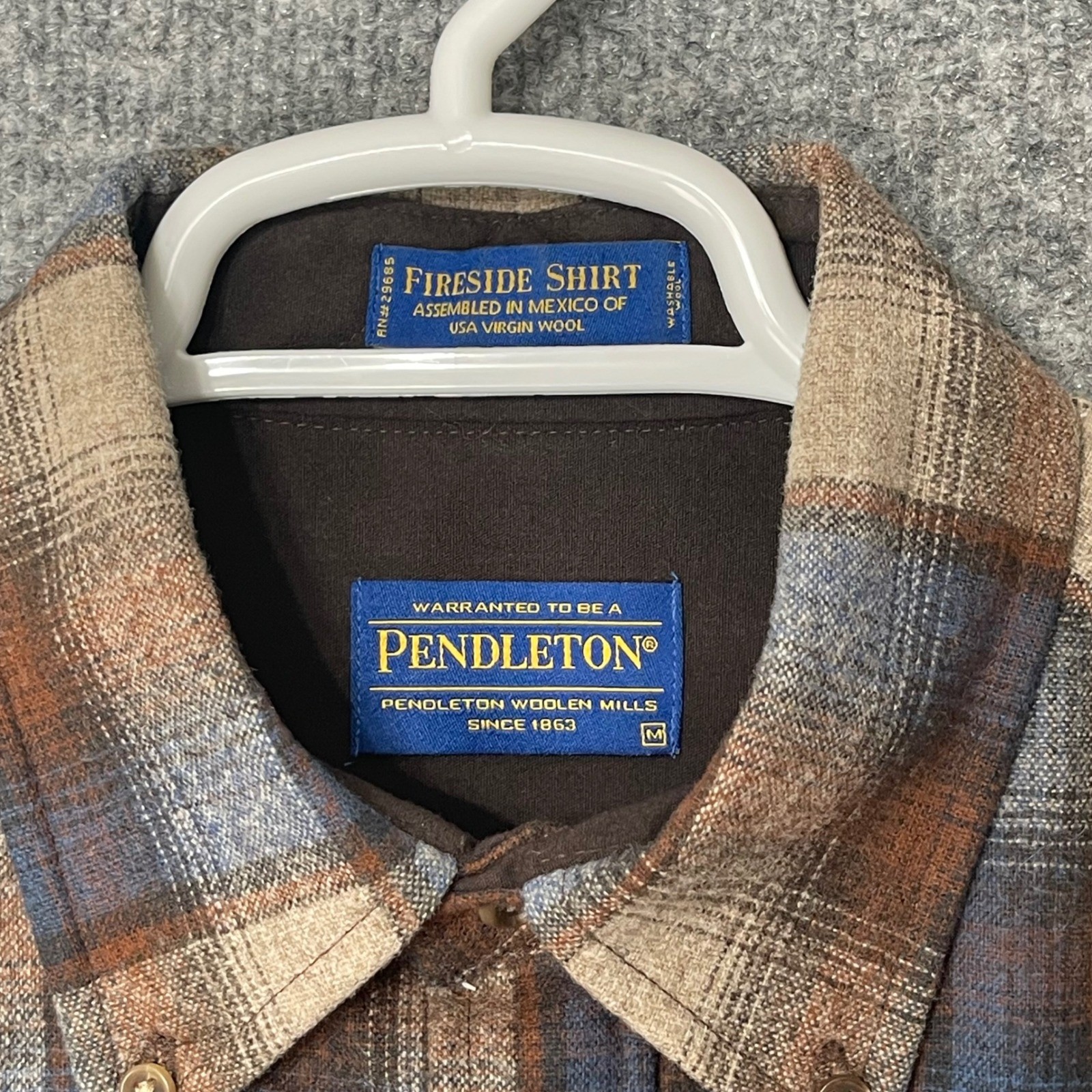 Pendleton Fireside Wool Plaid Button Up Shirt Men… - image 2
