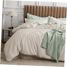 Waffle Comforter Set Beige Soft Bedding, Waffle California King 07 - Beige
