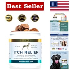 Omega 3 Dog Chews for Itch Relief - 30 Chews Packed with Nutritional Support