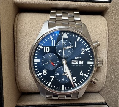 IWC Pilot s Chronograph  Le Petit Prince  (ref IW377717) - blue dial - full set