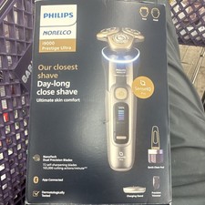 Philips Norelco 9000 Prestige Ultra Gold Shaver Kit 3-Head Rotary App Connected
