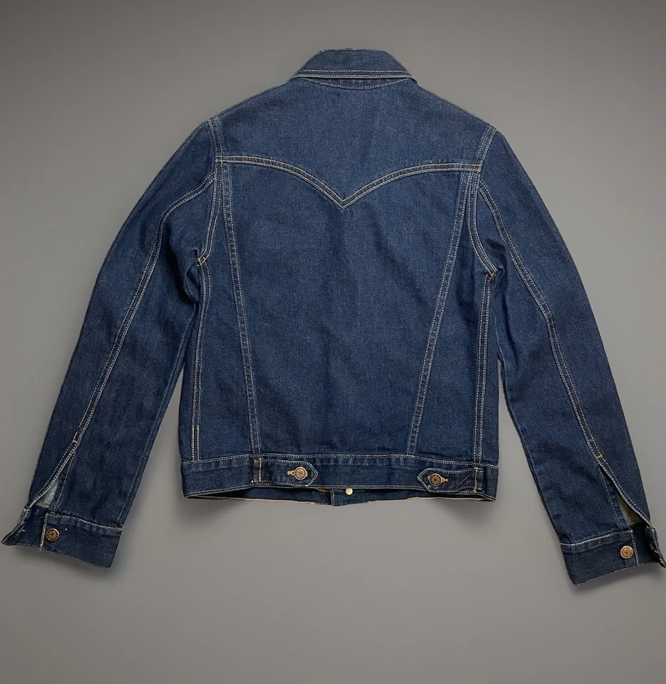 Chaqueta de Camionero Vintage Earl Jean Azul Lavado Oscuro Denim S Foto 4 de 4