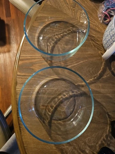 2 Pyrex 7203 Clear Glass 7 Cup Storage Bowl