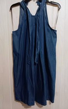 beautiful Denim CECE Women  Dress Neck scarf tie Size 8