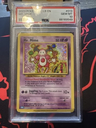 2023 POKEMON CLB TRADING BLASTOISE & SUICUNE EX DECK #013 MR. MIME PSA 10 GEM