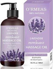 Massage Oil with Lavender and Peppermint for Skin Moisturizing...