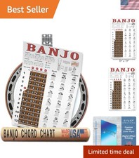 Comprehensive 11x17 Banjo Chords Rolls Chart - Made in USA for Easy Learning