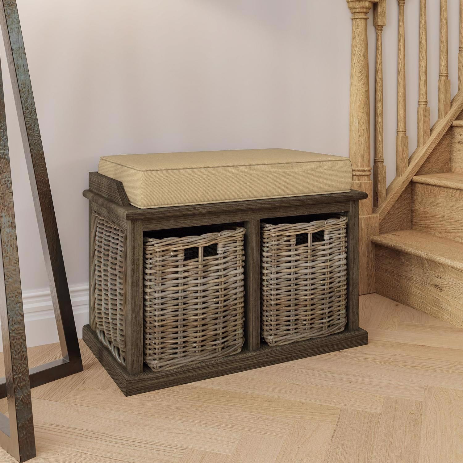 FWStyle Kubu Rattan 2 Seater Storage Bench - Handmade - Image 2
