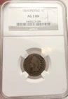 1864 Indian Head Cent Bronze NGC AG 3 BN WOW!!