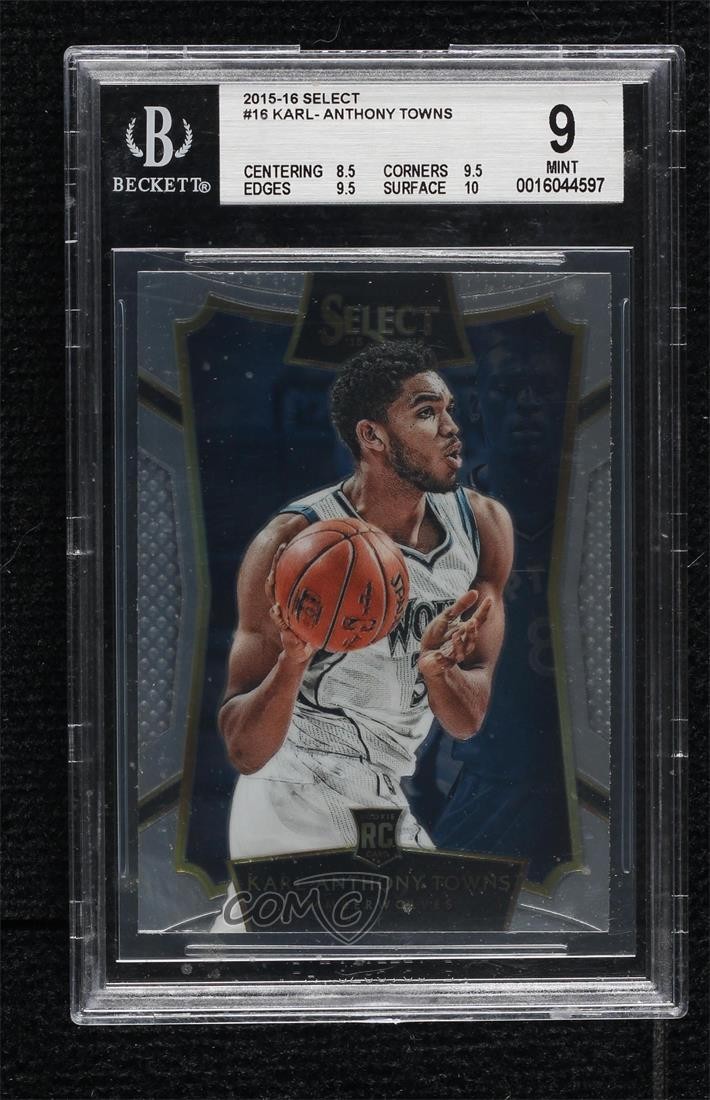 2015-16 Panini Select Concourse Karl-Anthony Towns #16 BGS 9 MINT 1sq9
