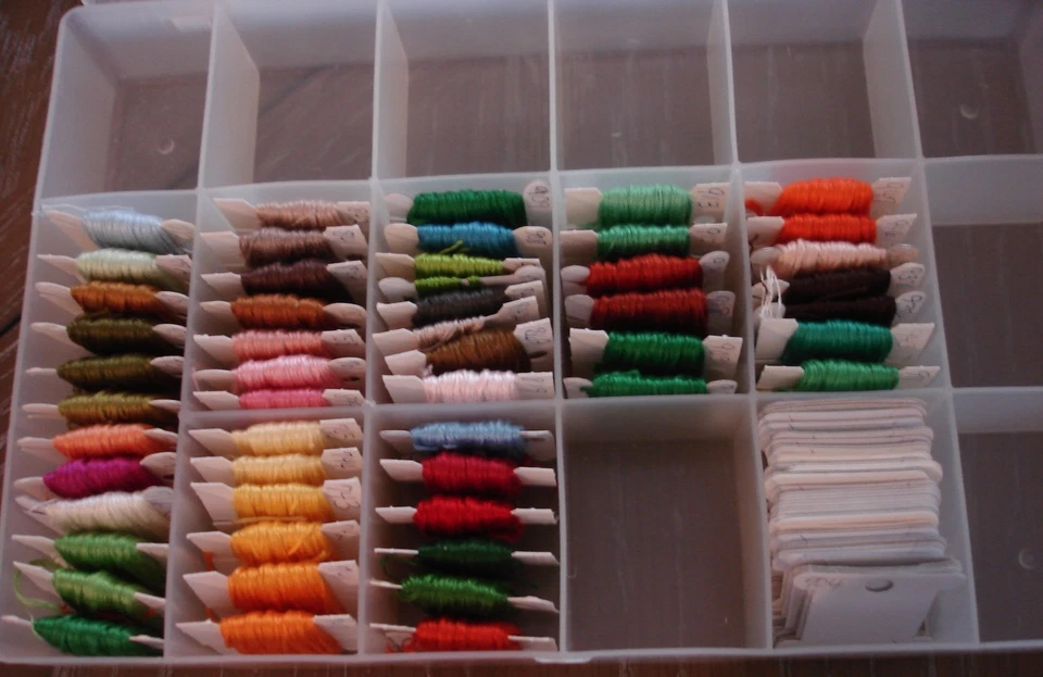 Huge Lot Embroidery Floss Thread Skeins Cross Stitch Carded Numbered 3 Cases - Image 4 of 4