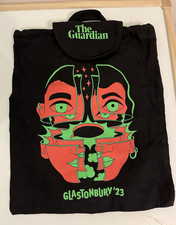 The Guardian Glastonbury 2023 Black Canvas Backpack / Festival Bag