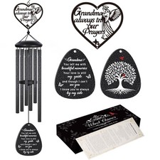 Memorial Gifts for Loss of Grandma, Prayer Angel Sympathy Wind Chimes, Loss of G