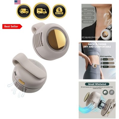 Portable Bladeless Clip-On Mini Fan, Silent, 3-Speed, for Shirt and Waist White