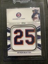 2022 TOPPS BYRON BUXTON  #JNM-BBU JERSEY NUMBER MEDALLION NM/MT MINNESOTA TWINS