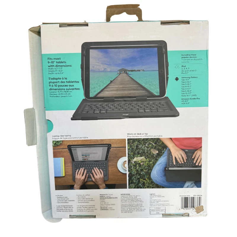 2-Pack Logitech Universal Bluetooth Keyboard Case for 9"–10" iPad Android Tablet - Image 2 of 2