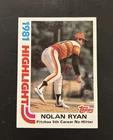 1982 Topps Nolan Ryan 1981 Highlight Pitches 5th Career No Hitter Card #5