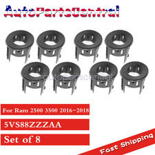 For 2016-2018 Ram 2500 3500 Set Of 8 Front Bumper Park Assist Sensor Bezel