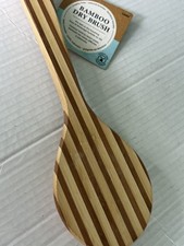 Dry Bath Body Brush Back Scrubber 9.84" Short Handle Natural Bristles