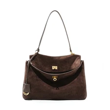 2025 Autumn Winter Women'S Suede Genuine Leather Bag Shoulder Handbag Large Capa