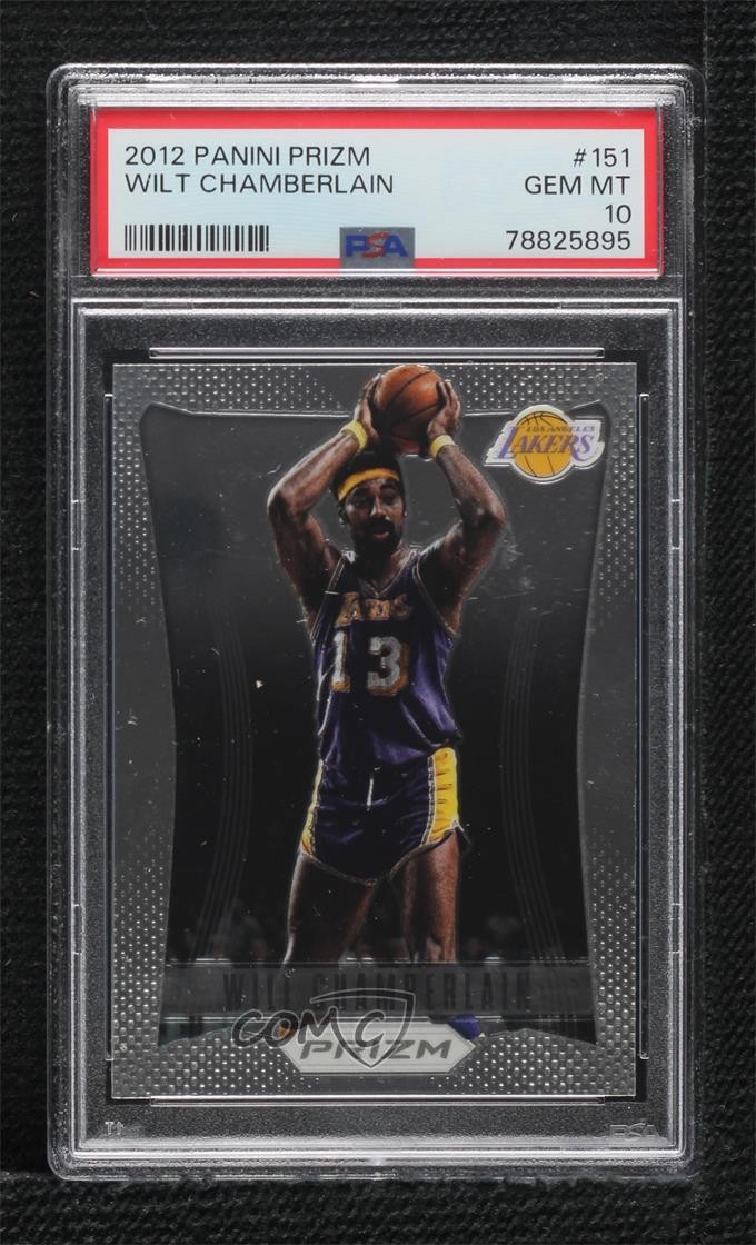 2012-13 Panini Prizm Wilt Chamberlain #151 PSA 10 GEM MT HOF 03t5