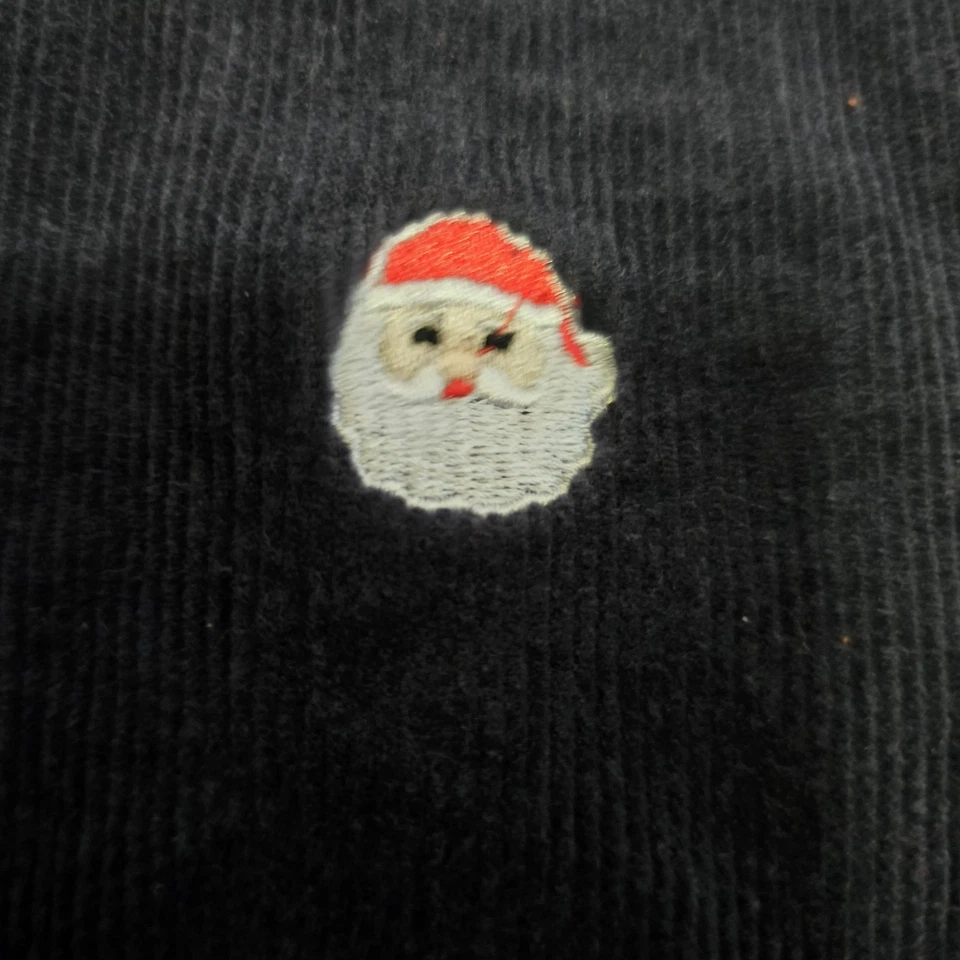 Castaway Girls Christmas Black Shift Dress Corduroy Jumper Dress Santa Claus 10 - Image 4 of 4
