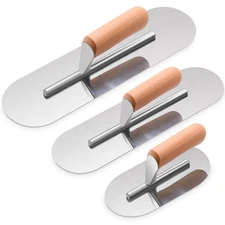 Lasnten 3 Piece Pool Trowel, Stainless Steel Finishing Masonry Trowel Set Inc...