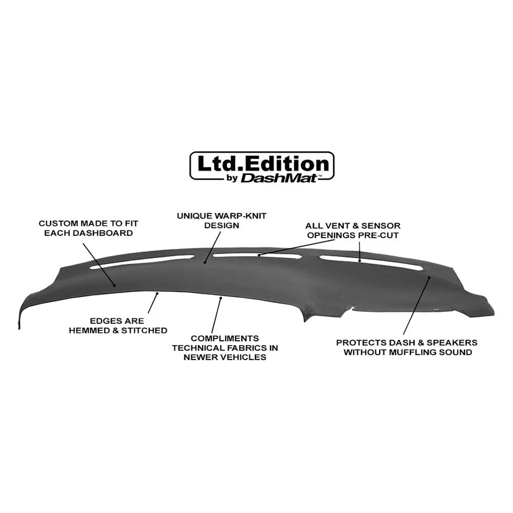 For Audi R8 08-15 DashMat Limited Edition Black Polyester Custom Dash Cover