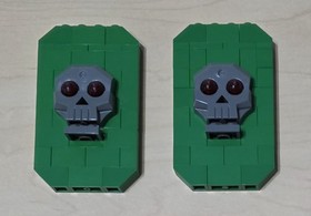 LEGO Indiana Jones 7623 Trolls 7097 Rock Skull Builds with Transparent Red Eyes