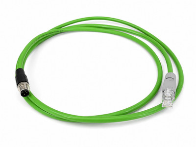 PROFINET Type B Kabel RJ45 auf M12 4-polig CAT5e Industrial Ethernet 2m