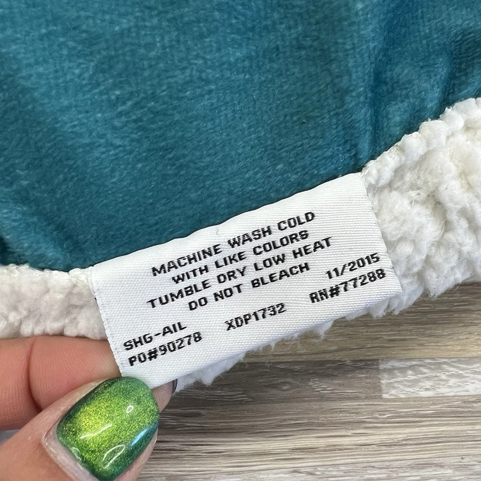 Manta de tiro de tiburones San Jose 2015 NHL edición limitada 25 aniversario - 10S614 Foto 4 de 4