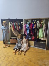 Vintage 1960s Barbie Doll, Case, Many Clothes, And Accessories