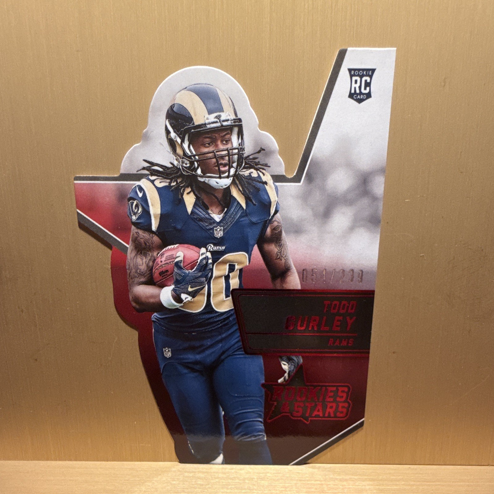 Todd Gurley Panini Rookies & Stars Die-Cut Rookies #RSR7 Red
