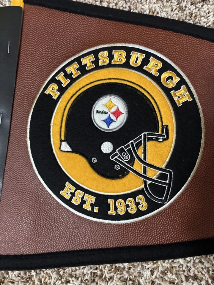 Banderín de piel de cerdo de los Steelers firmado por Heath Miller y Antonio Brown EST 1933 automático Foto 4 de 4