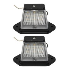 Heavy Duty License Plate 6 Led Light Boat Trailer Rv Truck Atv - Black - Qty 2
