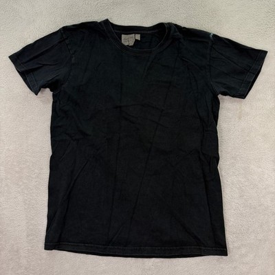 Naked & Famous Mens Medium T-Shirt Adult Black Solid Cotton Crew Neck Basic Tee