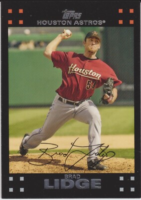 2007 Topps #3 Brad Lidge Houston Astros Baseball Card