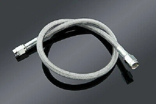 Goodridge 25 pulgadas línea de freno platino trenzado ClearCoat acero inoxidable Harley Foto 2 de 4