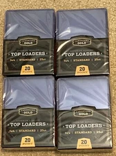 100 Cardboard Gold Top Loaders Card Holders 20pt 3x4 4 Packs 25 FREE SHIPPING!