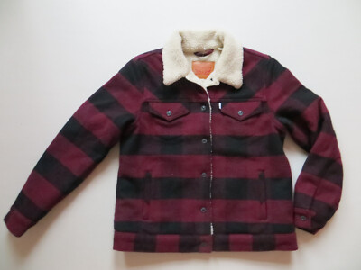 Parka Karierte Jacke Mit Teddyfutter Damen Levi's Damen Holzfäller