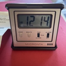 Vintage Micronta Radio Shack LCD Reisewecker Retro funktionst&uuml;chtig