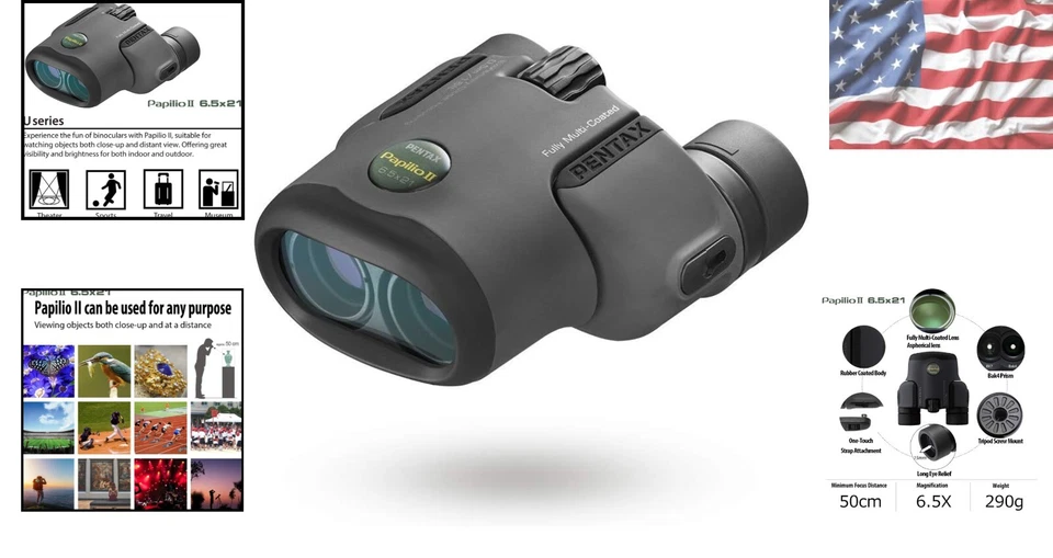 Binoculares Papilio II con revestimiento de goma - Imágenes brillantes y enfoque cercano Foto 2 de 4