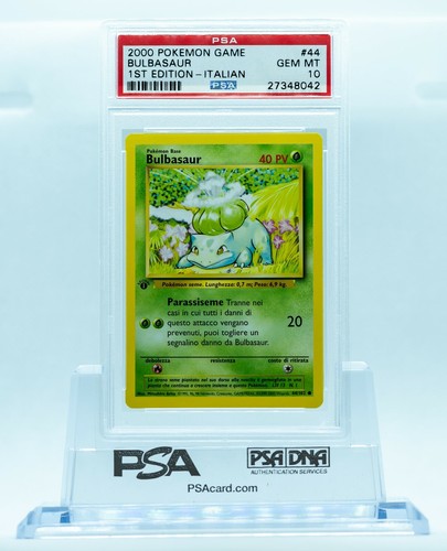 2000 WOTC POKEMON TCG ITALIAN BULBASAUR 1ST EDITION PSA 10 GEM MINT POP ...