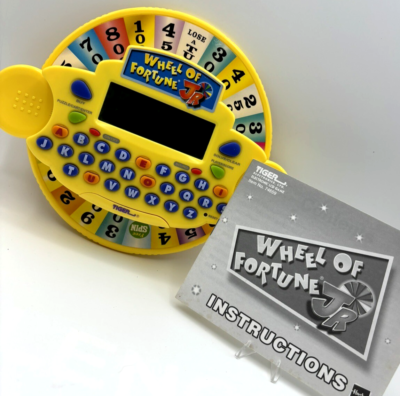 Vintage Wheel of Fortune Jr Handheld Electronic Game w/ Manual