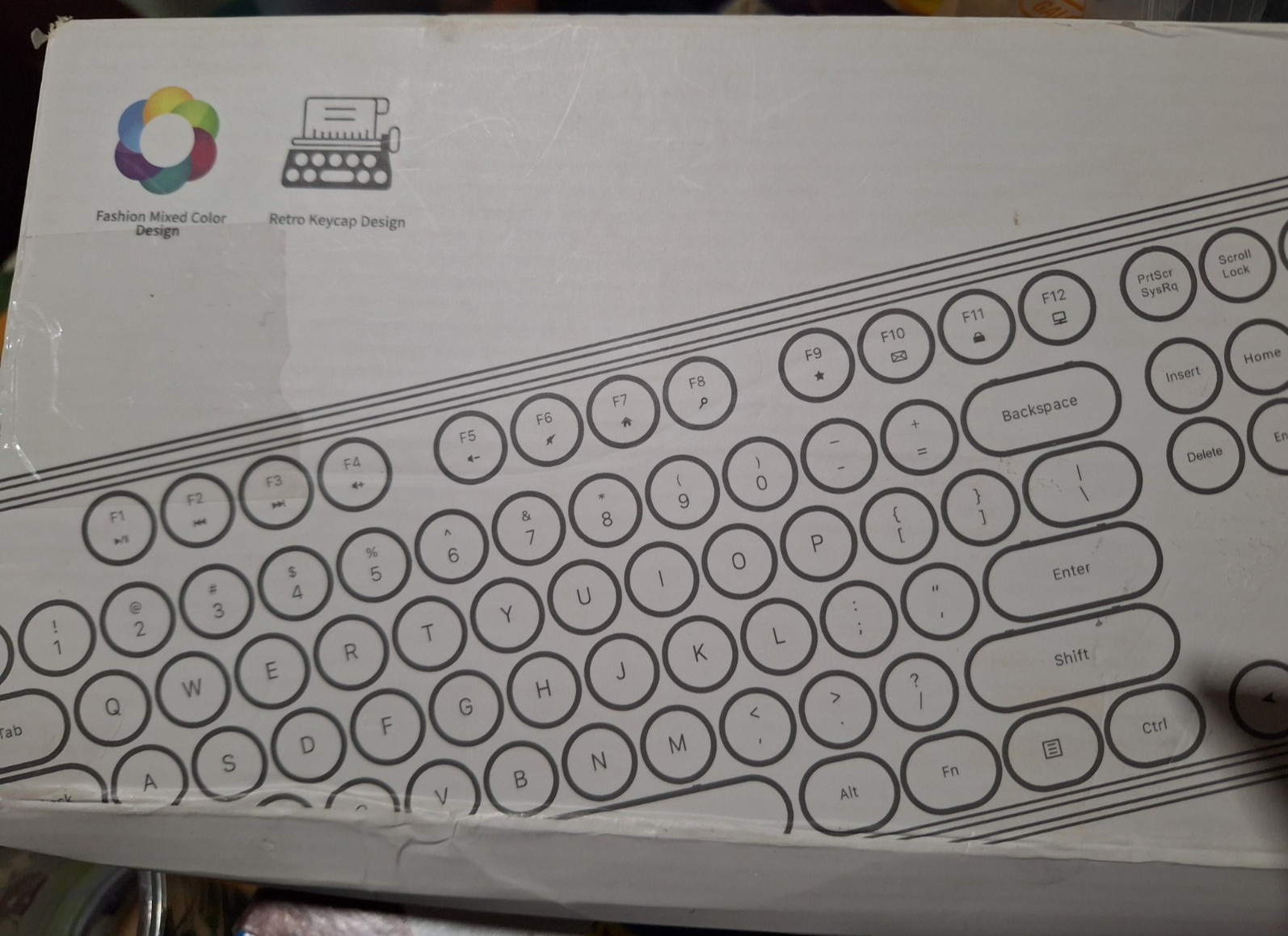 Sweet Wireless B&W keyboard mouse combo set NEW OPEN BOX has dongle SHIPS FREE