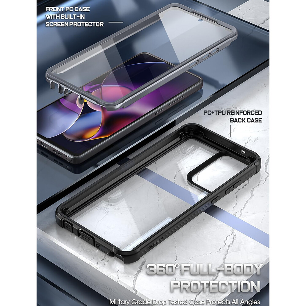 SCL Displayschutzfolie & Hülle Für Motorola Moto G Stylus 5G 2024 – 2x Folie + 1x Schwarze Hülle